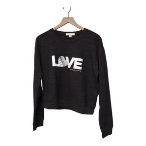 Spiritual Gangster Love Heathered Black Pullover Sweatshirt Size Large